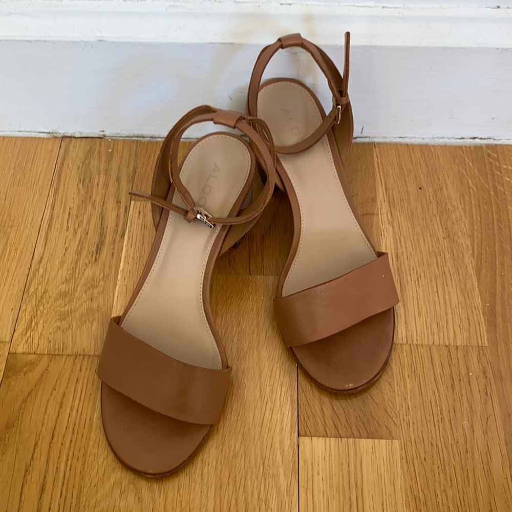Aldo Doreclya Ankle Strap Sandal (Cognac)